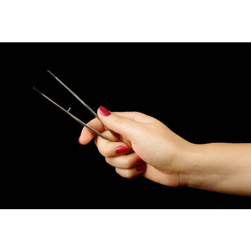 CK 2314 hajlított csipesz vezető tüskével 150mm