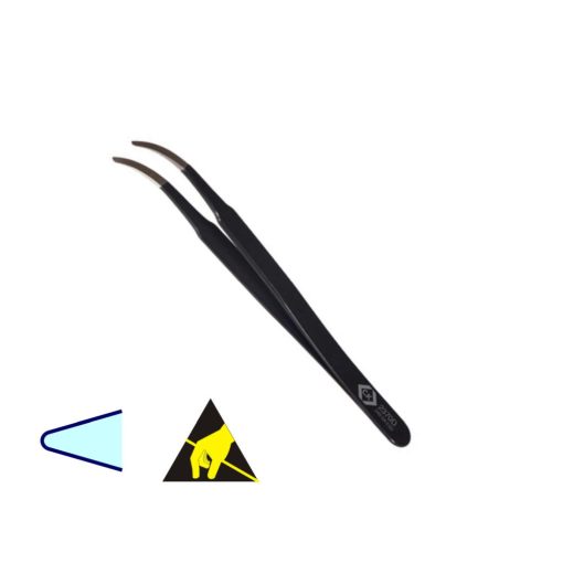 CK 2370D ívelt, lapos finom hegyű ESD csipesz 120m