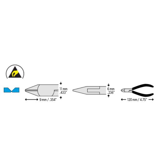 CK 3780DF ESD SensoPlus csípőfogó 120mm#