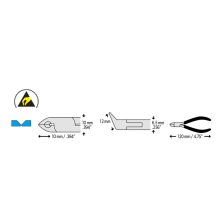 CK 3799DF ESD SensoPlus ferde csípőfogó 120mm