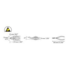 CK 3887 Ecotronic ESD oldalcsípő 136mm