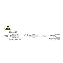 CK 3888 Ecotronic ESD oldalcsípő 135mm