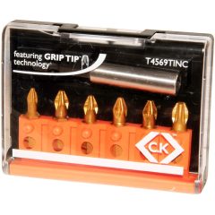 CK 4569TINC PZD bit készlet 6+1db